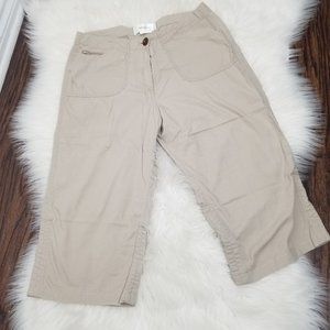 Guilty Y2K Khaki Chino Bermuda Shorts Preppy Casual Retro Capri Cotton Blend